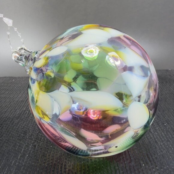 Hand Blown Studio Art Glass Orb Ornament Friendship Ball Witch Ball Glassware - Picture 8 of 12